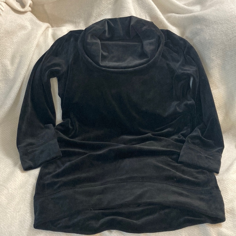 Velour Cowl Neck Dress